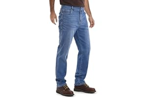 SEVEGO Tall Mens Jeans 34"/36"/38" Inseam Relaxed Fit Straight Leg Elastic Waist Stretch Denim Pants