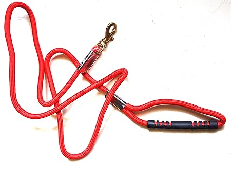 MeraPuppy Dog & Puppy Rope Leash with Rubber Grip & Strong Brass Hook - Medium *Color May Vary