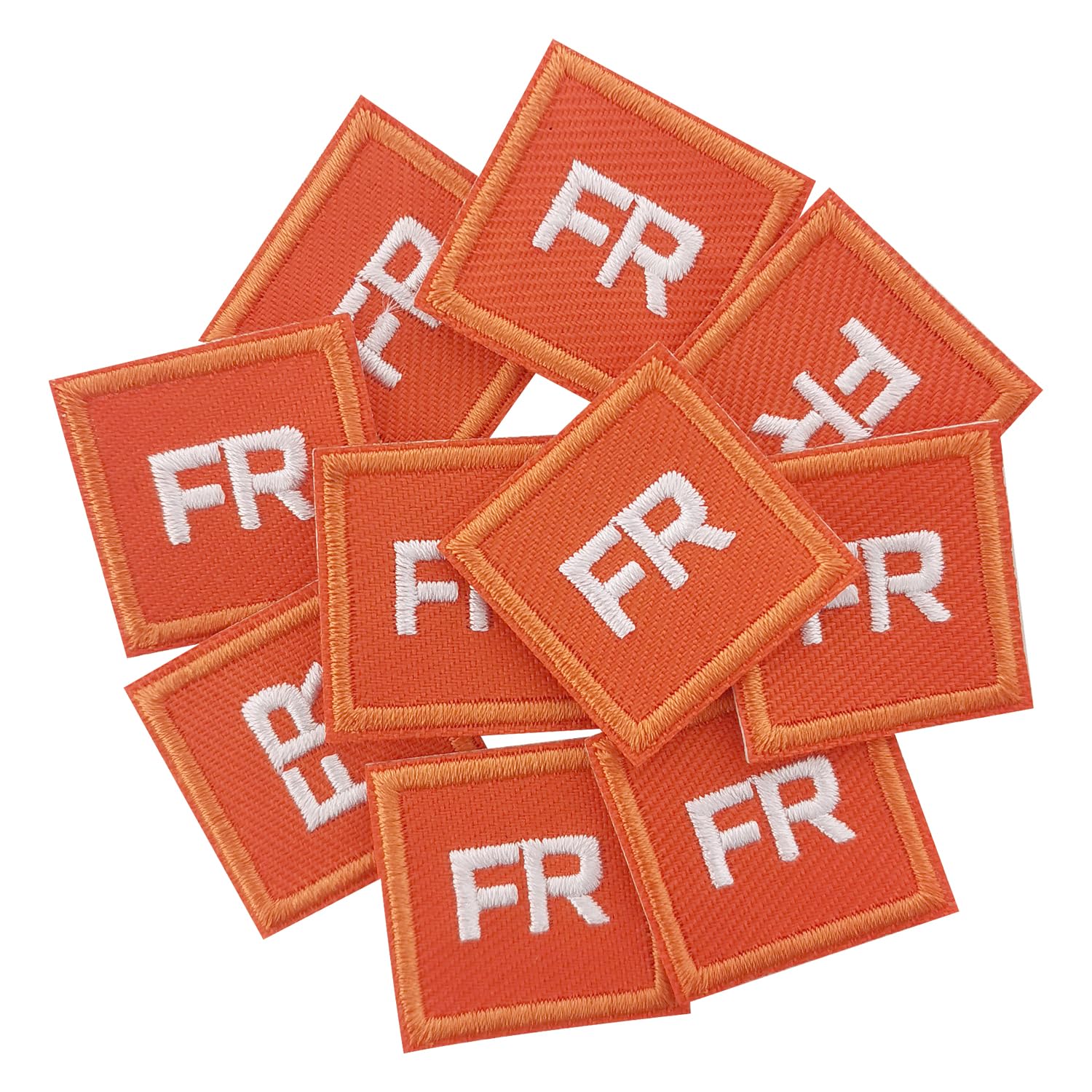 Photo 1 of 10PCS FR Lron-on Patches are Ideal for A Variety of Applications, Including Clothing, Jeans, Backpacks, and Hats.?White and Orange?