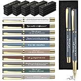 PerKoop 20 Sets Thank You Gifts Inspirational Ballpoint Pen with Box Employee Appreciation Gift Pen Bulk for Social Worker Doctor Dispatcher Assistant Secretary Office Staff(Morandi Series,Thank You)