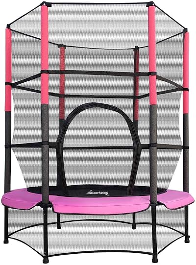 WestWood GALACTICA NEW Mini Trampoline 4.5FT 140cm with Safety Net Pink
