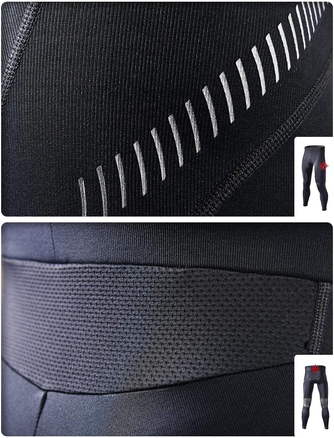 RION Men's Cycling Pants Bike Padded Bicycle Tights: Clothing