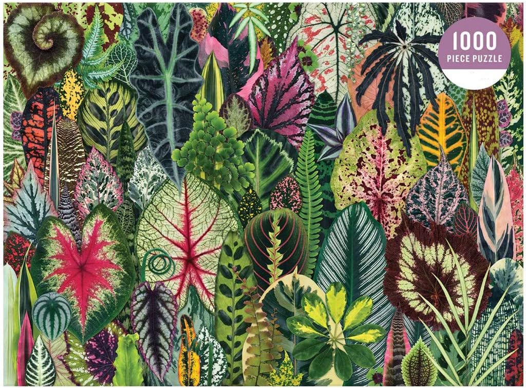 Fewear Jigsaw Puzzle 100Pieces for Adult, Houseplant Jungle Green Plant Jigsaw Puzzle