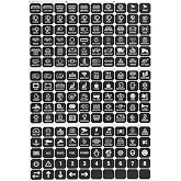 Auxbeam Switch Panel Sticker for 6/8 Gang Switch Panel Labels 160PCS | Light Switch Labels for Auxbeam Switch Panel BA80 GA80 BB80 GB80 BC60 GC60 RA80 RB80 RA60 AR-800 AR-820 AC800 RC800 RA80 X2