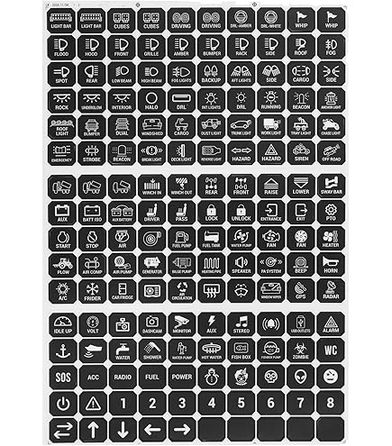 Amazon.com - 144 Black Rocker Switch Sticker Switch Panel Label
