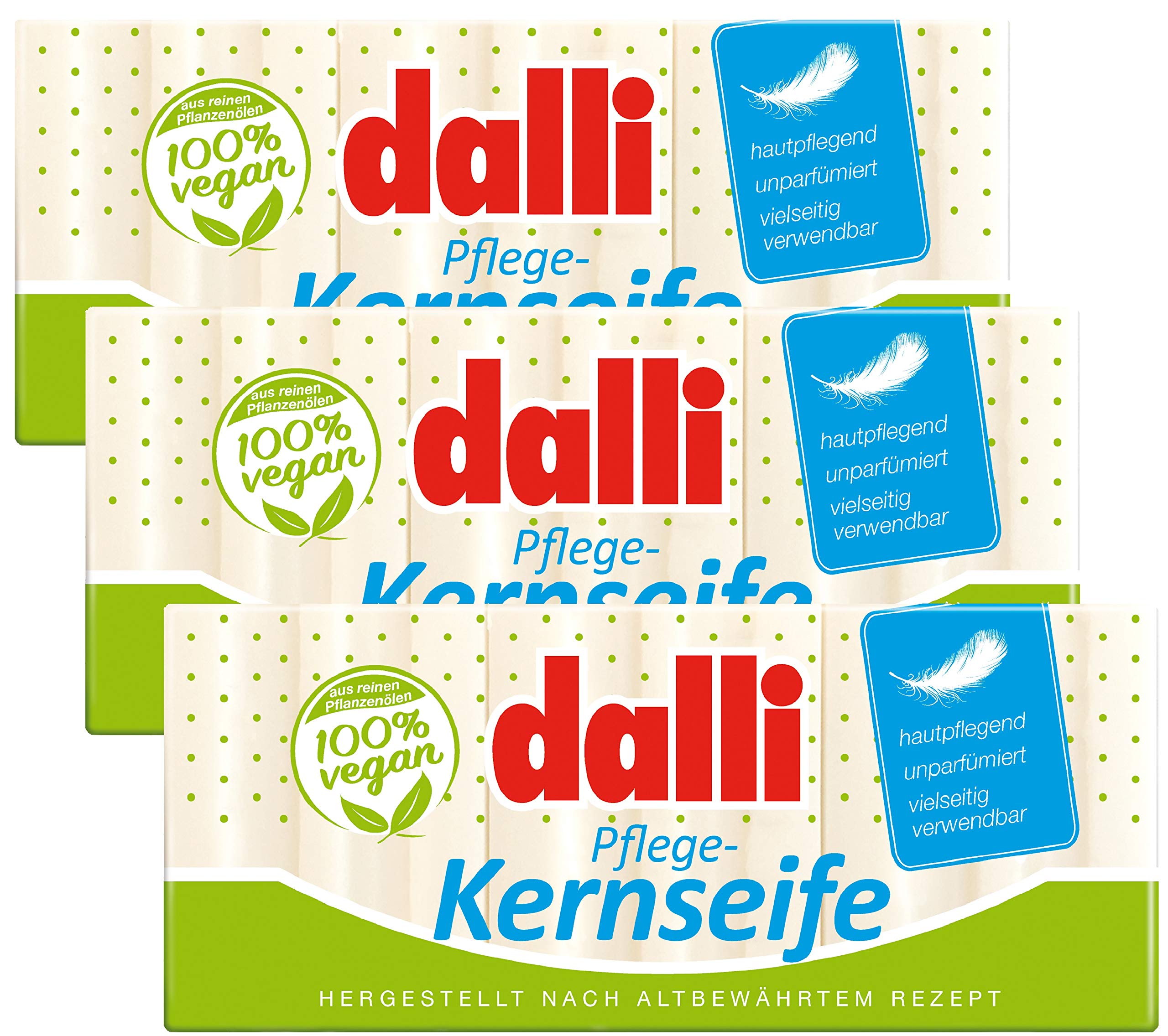 Dalli Handwash Soap Unperfumed Vegetable Marseille White (3 er - Pack)