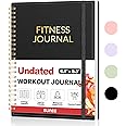 Fitness Journal Workout Planner for Women & Men, A5 (6.4" x 8.3") Workout Journal Log Book Planner Gift for Track Gym Essentials, Home Workouts, Track Progress, Achieve Wellness Goals, Black