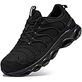 LARNMERN Steel Toe Shoes for Men Women Wide Lightweight Safety Sneakers Comfortable Safety Shoes Colorful Tennis Work Shoes