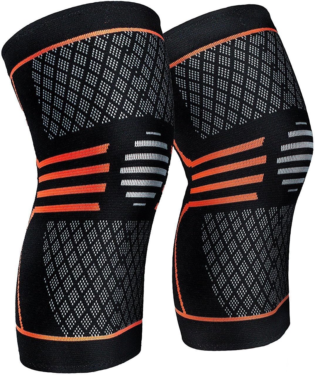 ZetHot Knee Compression Sleeve Support Brace（Pair） Knee Brace for Running, Jogging, Sports, Joint Pain Relief, Arthritis and Injury Recovery
