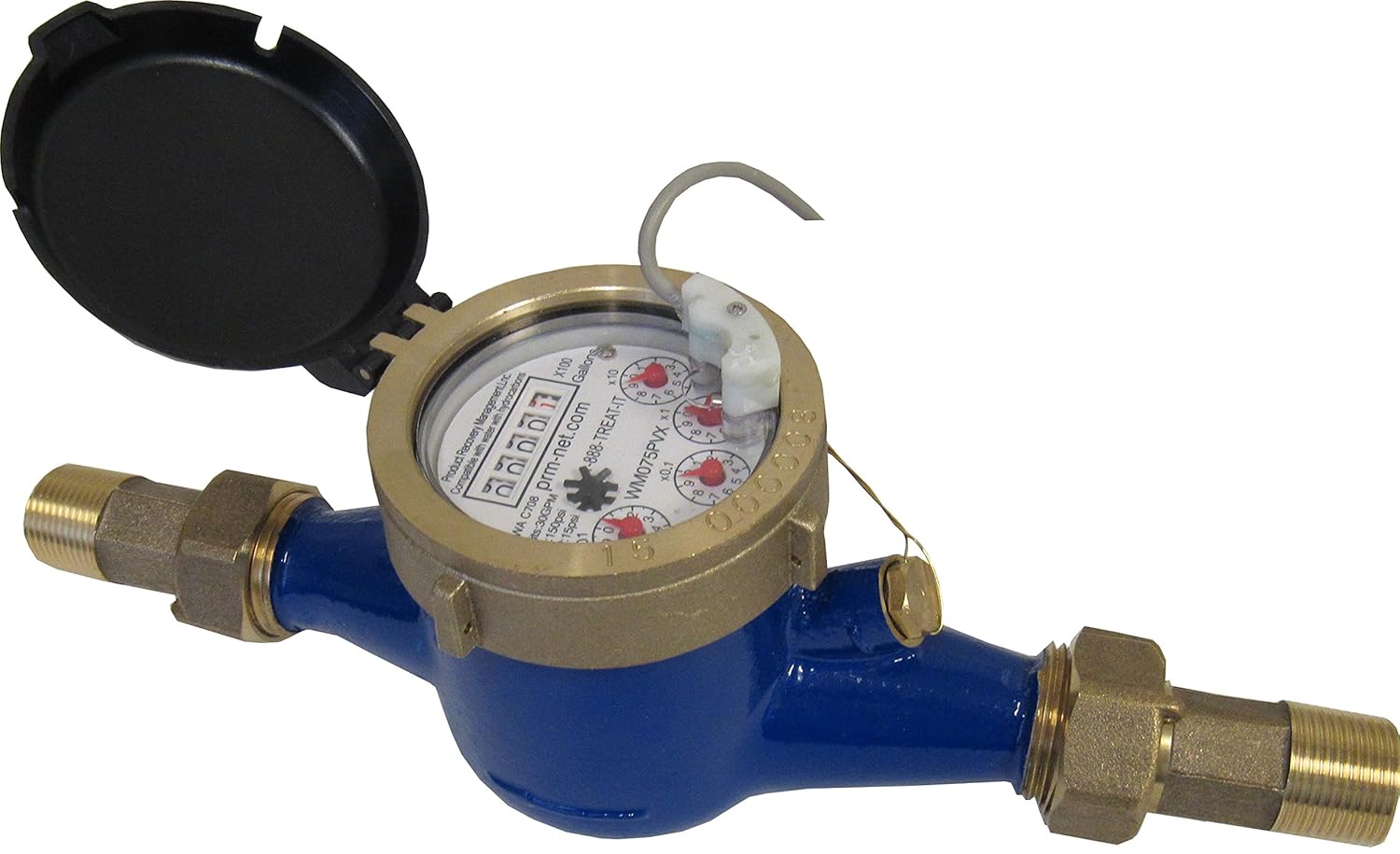 PRM 1 Inch NPT Multi Jet Water Meter with Pulse Output, Brass Body