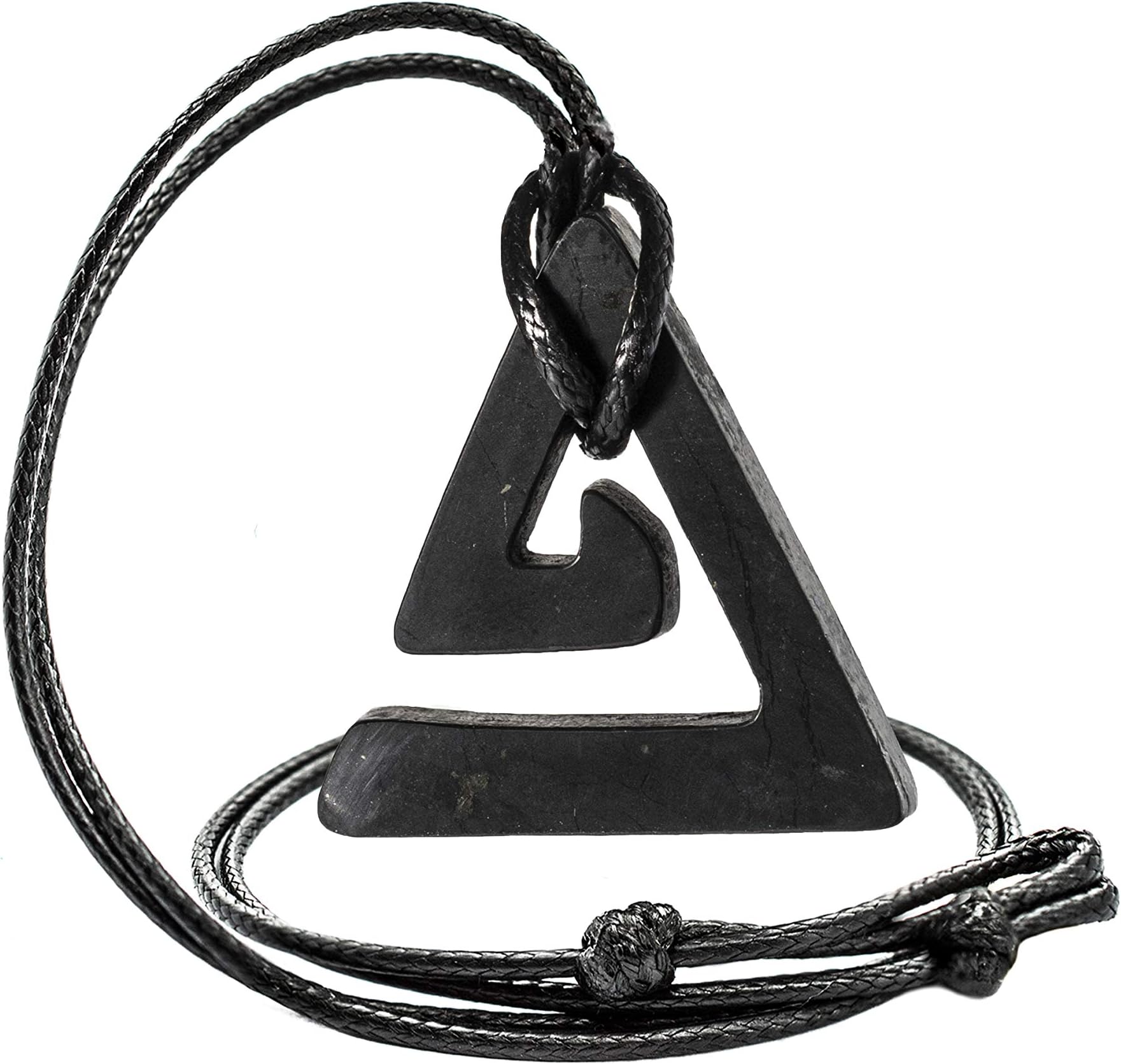 Shungite Stone Carved Pendant Necklace from Russia