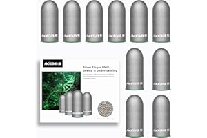 ACEDAYS Gaming Finger Sleeves,100% Visible Silver Fibers,Just Right Pressure/Breathable/Sweatproof, Upgrade Gaming Gloves for PUBG Mobile/Knives Out/Call of Duty Mobile（10pcs） M