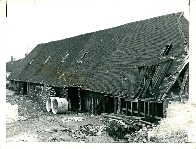 Amazon Com Vintage Photo Of A Centuries Old Tithe Barn Near