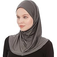 Hijab Instantáneo Plisado Mu Lan 1, Hecho A Mano De Algodón Acanalado, Una Pieza Fácil De Poner, Práctico Y Cómodo (tamaño L), Lila Púrpura