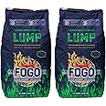FOGO Brazilian Eucalyptus Blend Hardwood Lump Charcoal, Natural, Medium and Small Sized Lump Charcoal for Grilling and Smoking, Restaurant Quality, 17.6 Pound Bag, 2-Pack