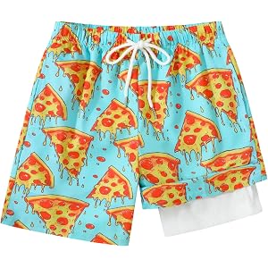 Wlizszu Boys Swim Trunks Compression Liner Swim Shorts Bathing Suits Kids Beach Board Swimsuit Shorts