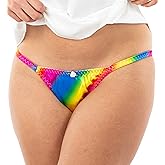 Satini Women's Tanga Bikini Briefs Satin Panties