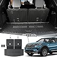 JOULARISE Cargo Mat with Backrest Mats for 2020-2024 2025 Ford Explorer Car Mat Accessories, All Weather TPE Cargo Liner Trunk Mat Active/ST Line/ST/Platinum(Cargo Mat with Backrest Mats)