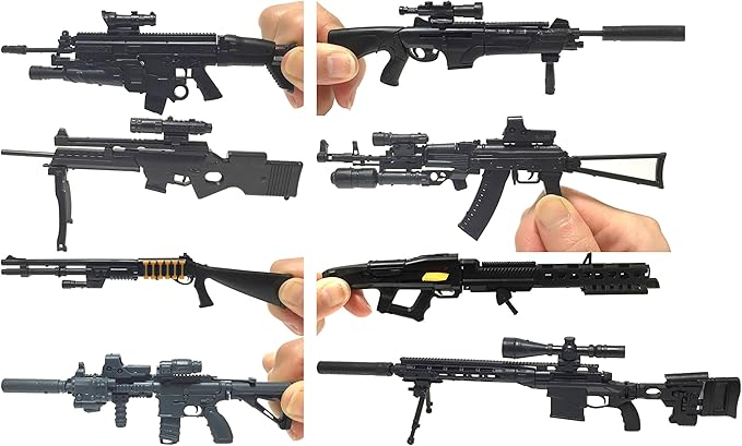 Amazon Co Jp 1 6スケール 組立式 武器模型 ライフル マシンガン など 8種類 ホビー 通販