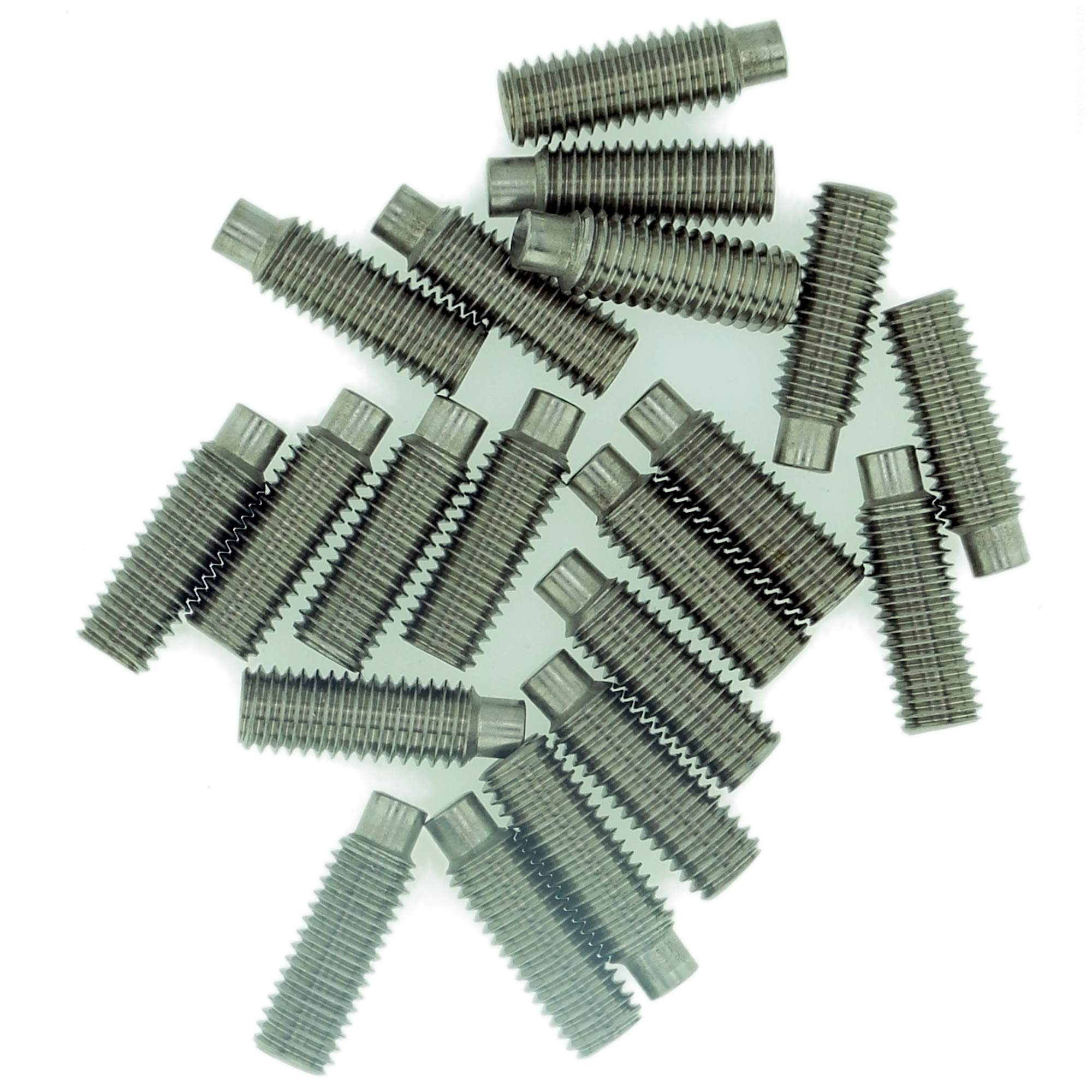 M8 (8mm x 35mm) Hex Socket Grub Screw (Dog Point) - Stainless Steel (A2) (Pack of 10)