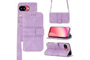 Asuwish Phone Case for Google Pixel 10A Wallet Cover with Tempered Glass Screen Protector and Wrist Strap Stand PU Leather Fl