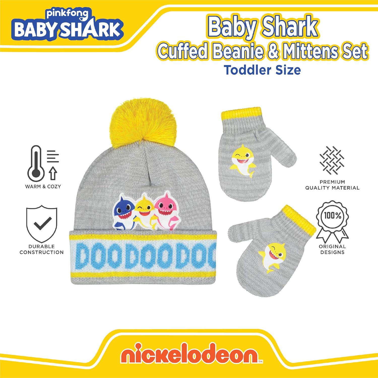 baby shark mittens