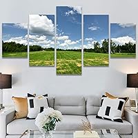 SIGNWIN 5 Panel Canvas Wall Art Modern Art Dramatic Forest Multicolor Photography Romantics Scenic for Home Decorations Ready to Hang - 60
