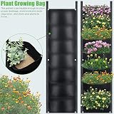 WAIZHIUA 2 Pack 7 Pocket Wall Planting Bags Vertical Planters view 4