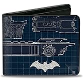 Buckle-Down Men's Standard Bifold Wallet Batman, 4.0" x 3.5"
