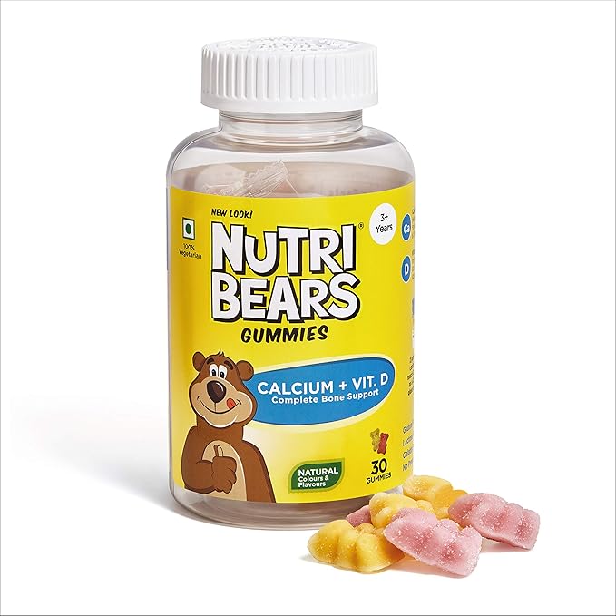 Nutribears Calcium + Vitamin D Gummies for Kids For Stronger Bones