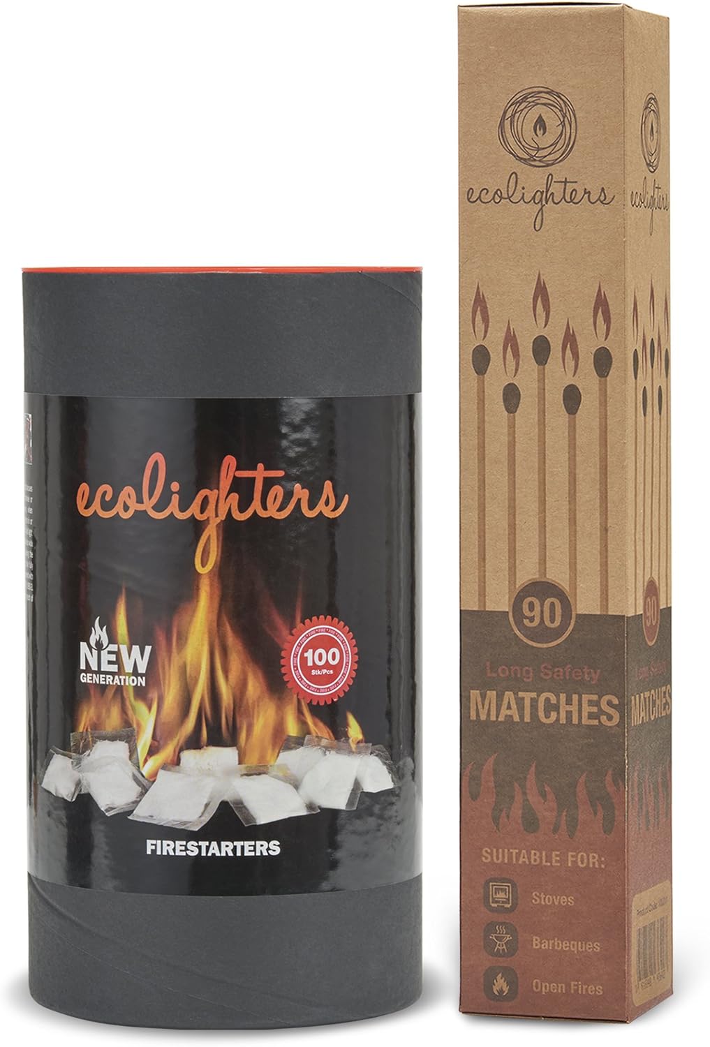 100 Firelighters & Matches New Box of 100 Firestarters with Big Box