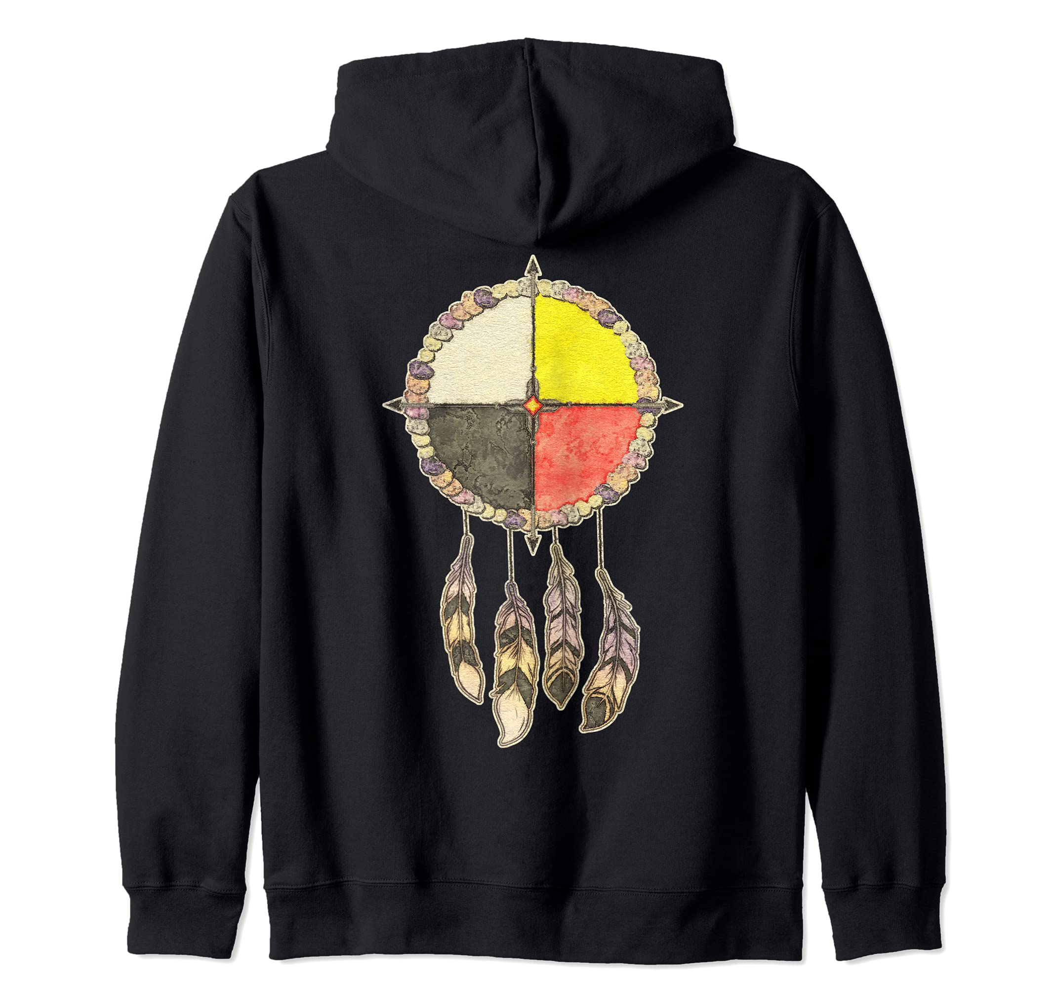 Native Americans - Medicine Wheel Dreamcatcher 4 Zip Hoodie