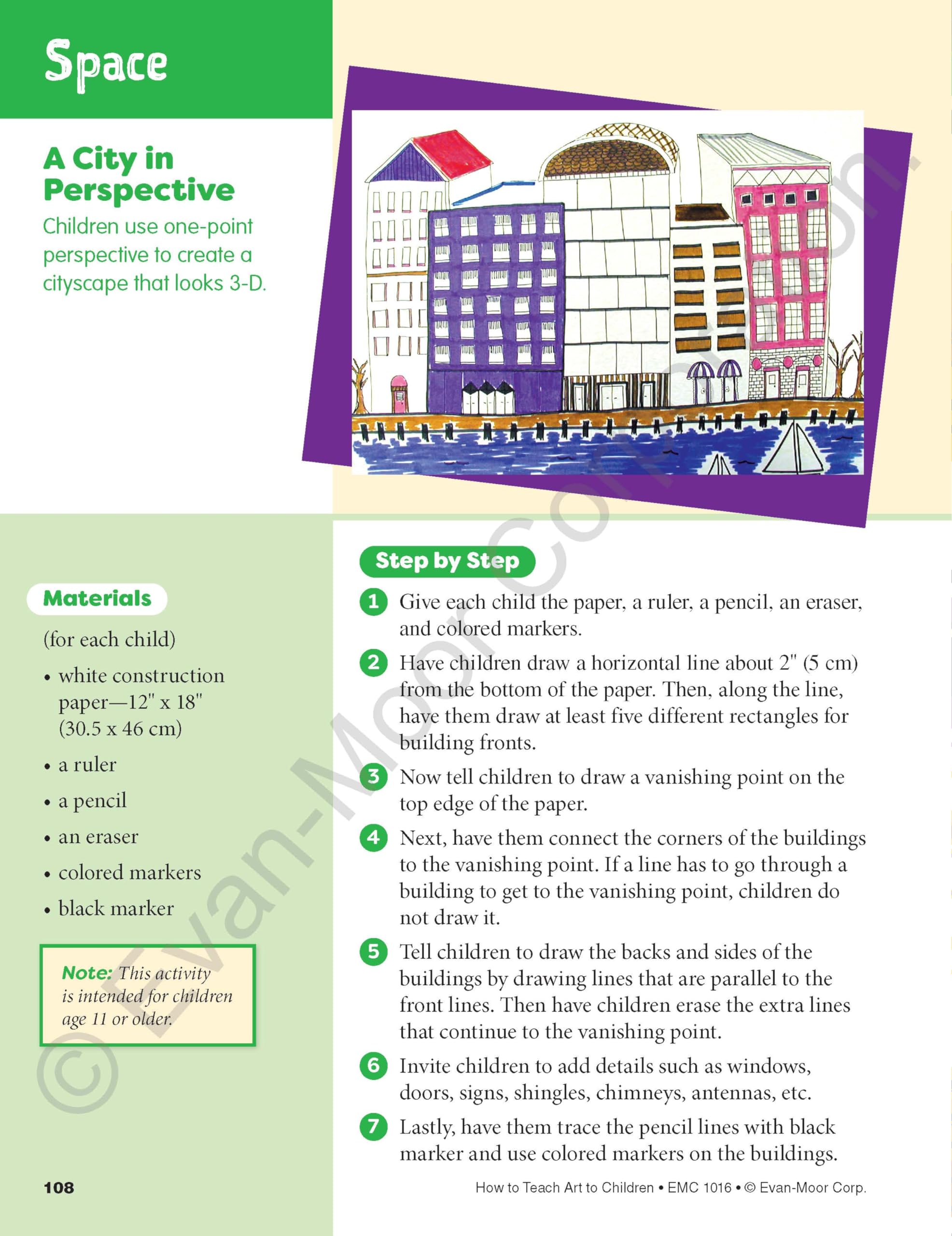 Evan-Moor How to Teach Art to Children, Grades 1-6, Learn and Use Elements of Art, Line, Shape, Color, Value, Texture, Form, & Space, Teaching Edition, Reproducible (Art Resources)