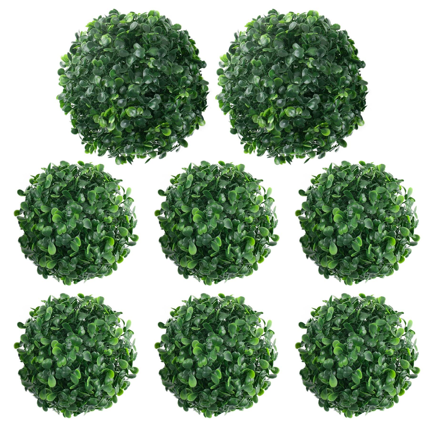 RP Remarkable Power, 8 Pack 7 Inch 4 Inch Artificial Plant Topiary Ball ...