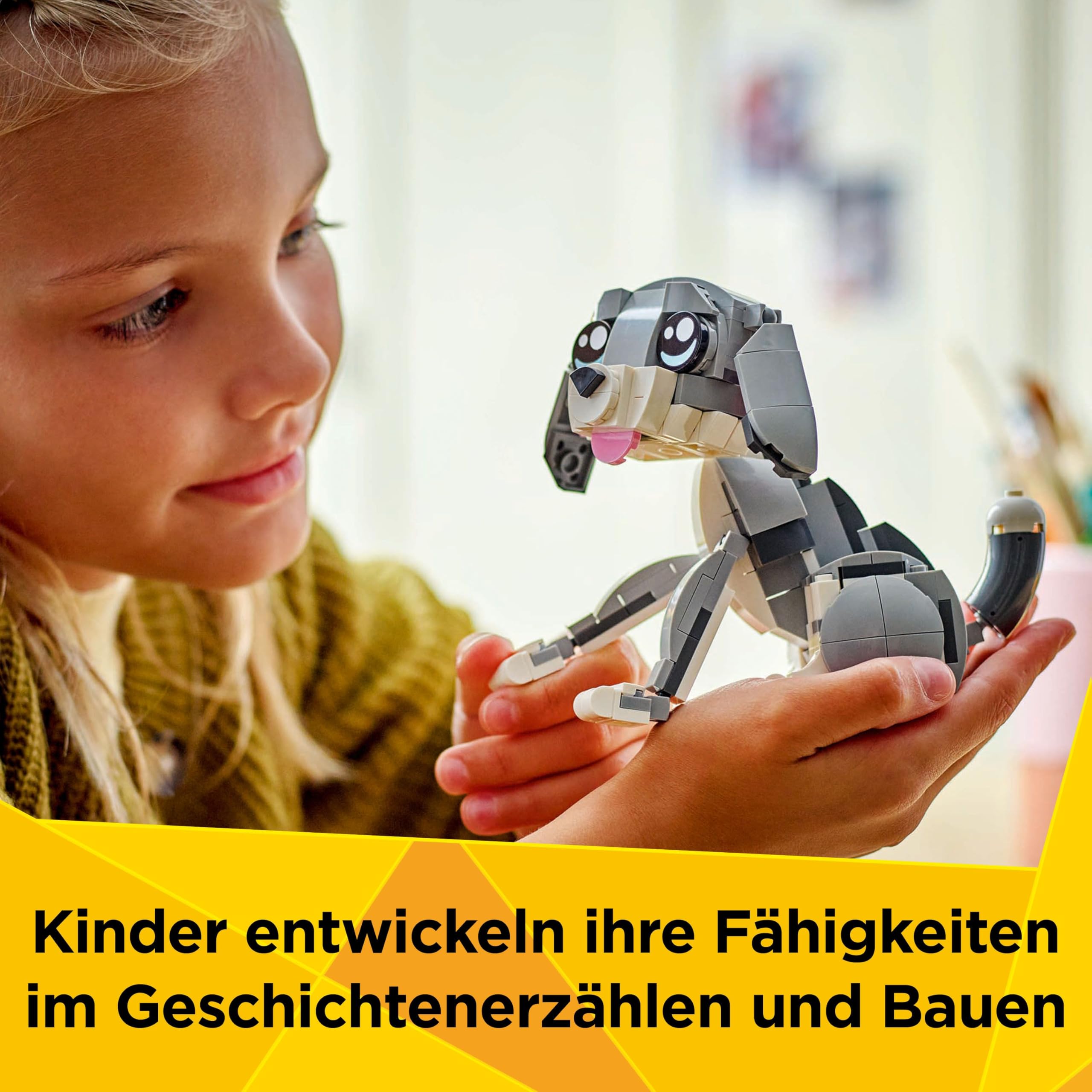 LEGO Creator 3in1 Graue Katze - Tierfigur umbaubar in Taube oder EIN Hund - Kreatives Geburtstagsgeschenk für Mädchen & Jungen ab 8 Jahren - 31163 5