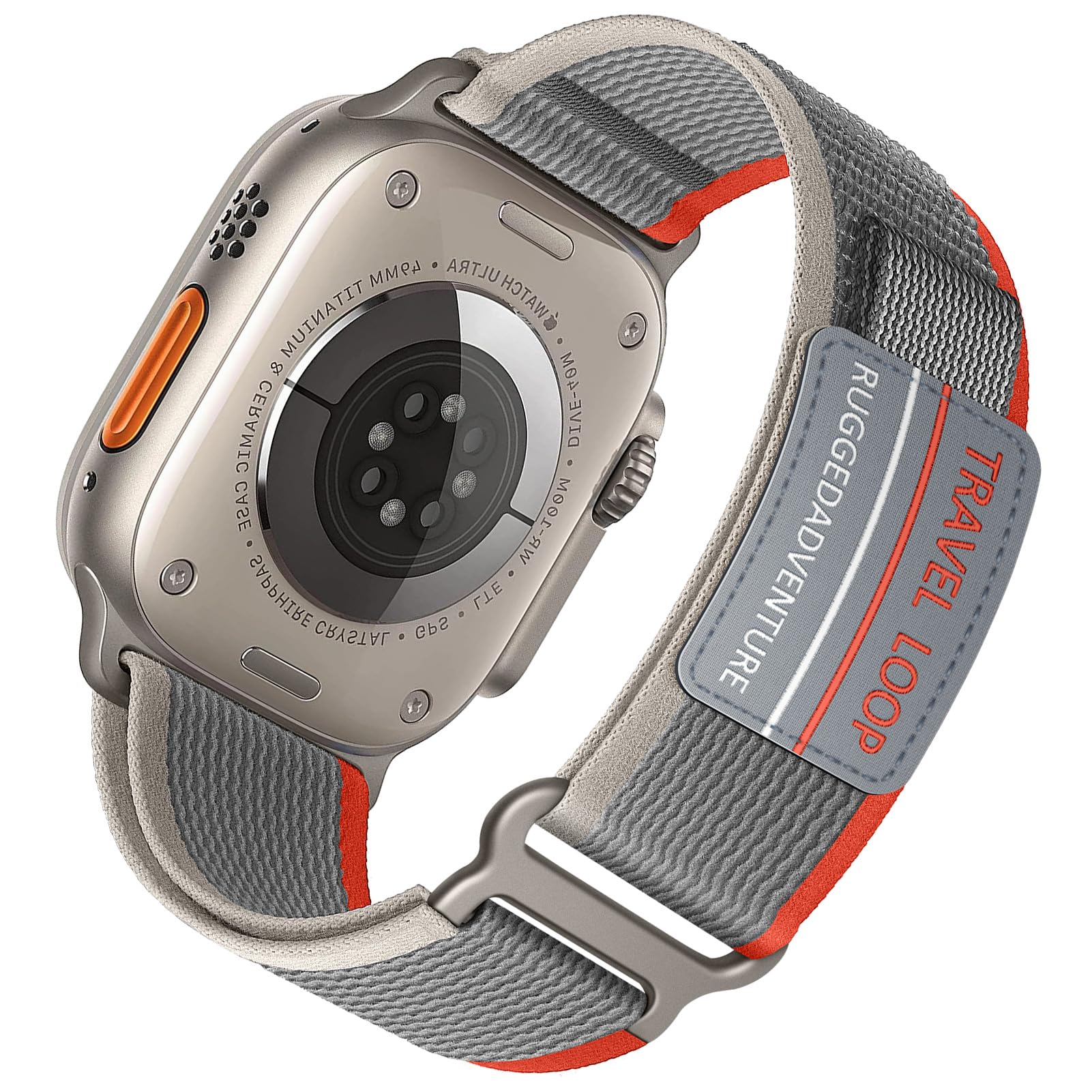 Photo 1 of Trail Loop Nylon Band - Compatible with Apple Watch Ultra 2 Band 49mm 46mm 45mm 44mm 42mm 41mm 40mm 38mm Men Women,Rugged Braided Elastic Weave Sport Strap for iWatch Ultra Series 10/9/8/7/6/SE/5/4/3