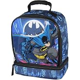 Bioworld DC Comics The Batman Kids Lunch Box Insulated Dual Compartment Superhero Lunch Bag 10"