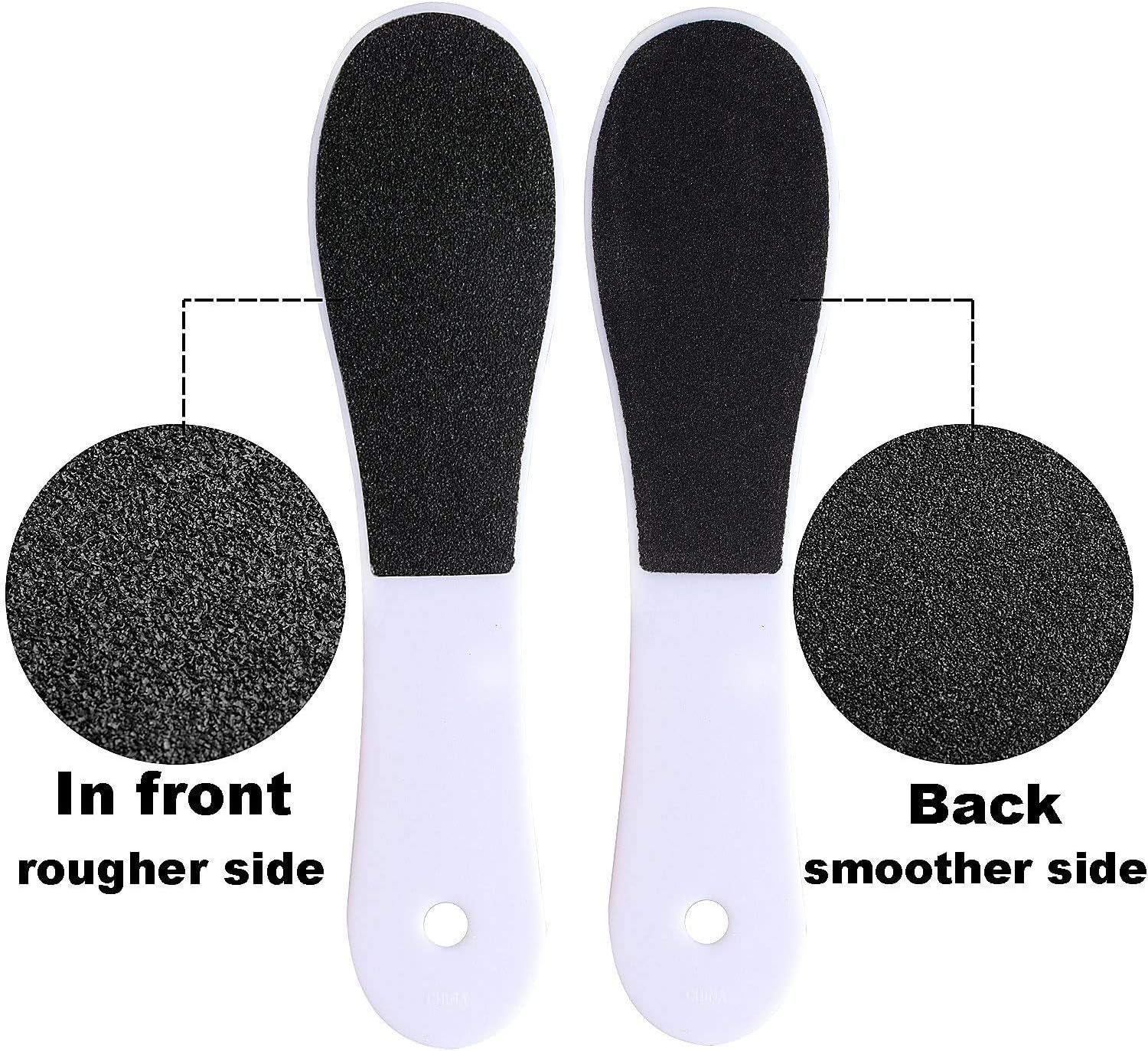 Rainmae Foot Files for Hard Skin,8 Packs Double-Sided Foot Rasp File and Callus Hard Skin Remover for Wet and Dry Cracked Feet(White) - Image 4
