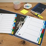 Oxford A4 Plastic 10-Part Dividers Multi-Colored Tabs Tear-Resistant Wipe-Clean view 8