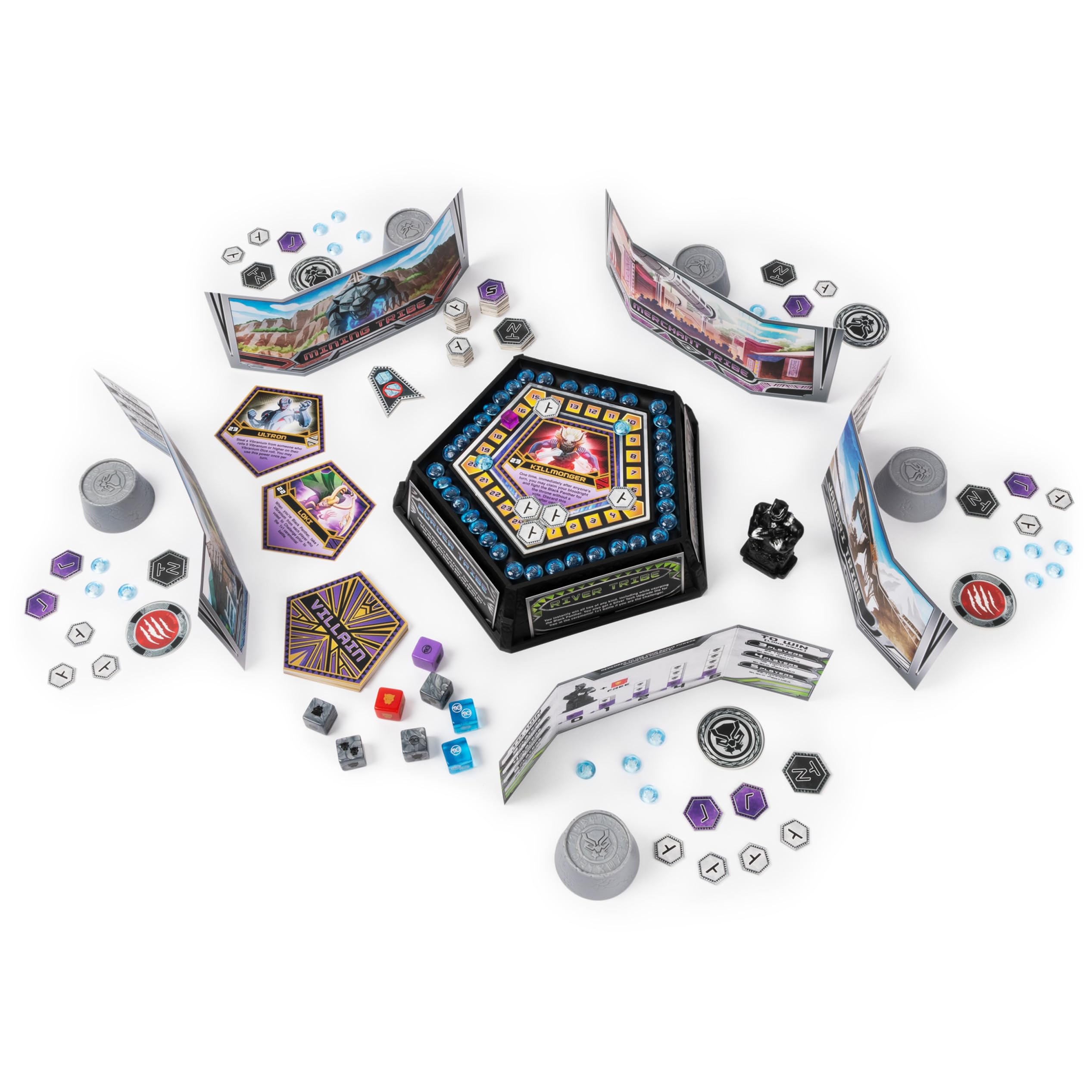 Spin Master Games Marvel Wakanda Forever, Black Panther Dice-Rolling Game for Families, Teens and Adults