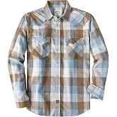 Dubinik&reg; 6 oz Flannel Shirt for Men Pearl Snap Western Cowboy Long Sleeve | Soft Brushed Cotton, Pre-Shrunk, Breathable, Durable, Two Flap Pockets, Classic Plaid, Workwear, Casual, Outdoor, Everyday