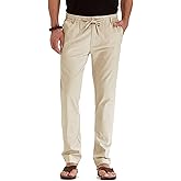 Sailwind Men's Drawstring Linen Pants Casual Summer Beach Loose Trousers