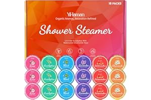 18 Packs Shower Steamers Aromatherapy, Organic Shower Bombs, Relaxation with Organic Essential Oils, Birthday Gift for Women,