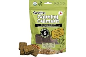 Gruffies Organic Calming Dog Treats – Natural Relaxation & Stress Support Chews – Helps Promote Calm Behavior – with Ashwagan