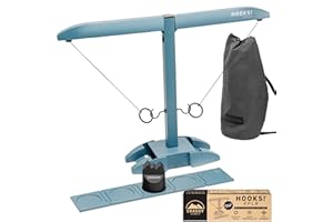 Craggy Games Ring Toss & Shot Ladder Game Hooks XPLR - Portable Aluminum Hook and Ring for Indoor/Outdoor Games - Family Game Night, Party Games, Travel, Multiplayer for Ages 12+