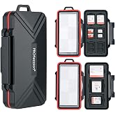 PROfezzion Memory Card Holder Case for CFexpress Type B, XQD, CF, SD &amp; TF | 48 Slots Weatherproof, Heavy Duty Hard Shell, Fits CFexpress Type-B, XQD, CF, SD &amp; MicroSD Cards (Not for CFexpress Type-A)