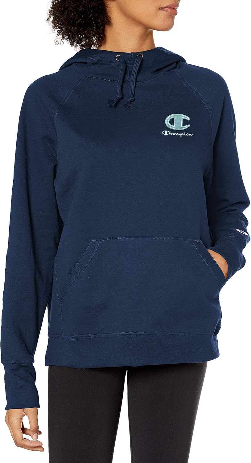champion blue hoodie women's