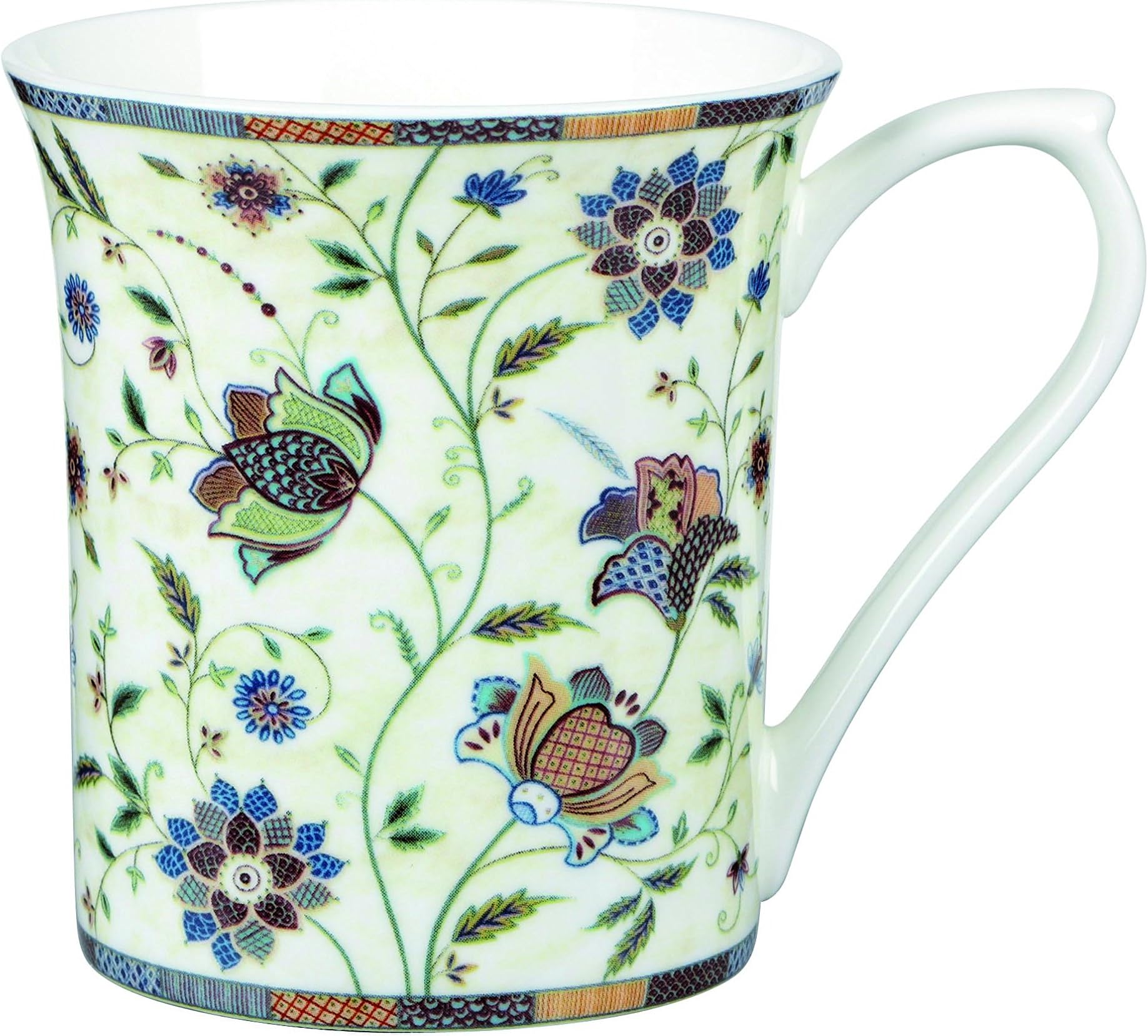 ChurchillChina Hidden World Indian Silk White Fine Bone China Gift Coffee Tea Cup