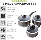 Tower Cerasure 3 Piece Saucepan Set Non-Stick Induction Graphite 16/18/20cm view 2