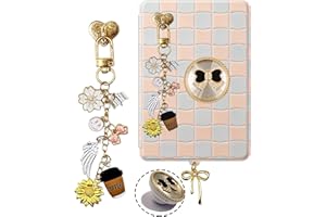 QYRCXX Cute Charm Set with Dust Plug Type C/USB C &Heart Grip Holder for Kindle, E-Reader Charm Chain Accessories Compatible